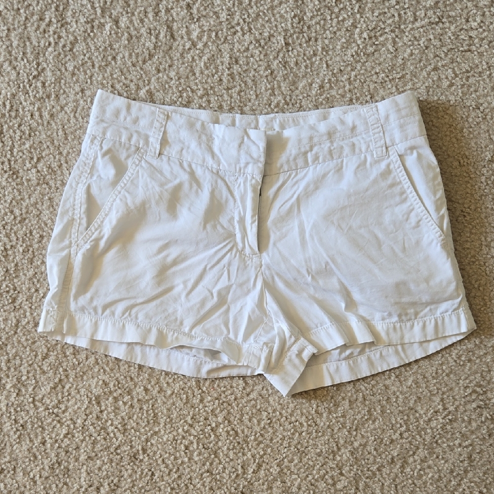 J. Crew White Chino Shorts